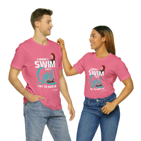 "Swim like a Girl" Fitted T-shirt